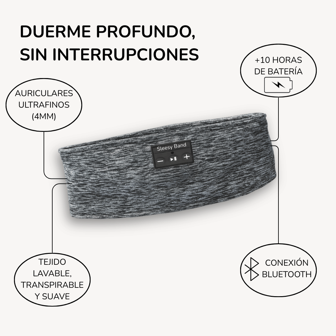 Sleesy Band Headphones-Banda con Auriculares Extraplanos