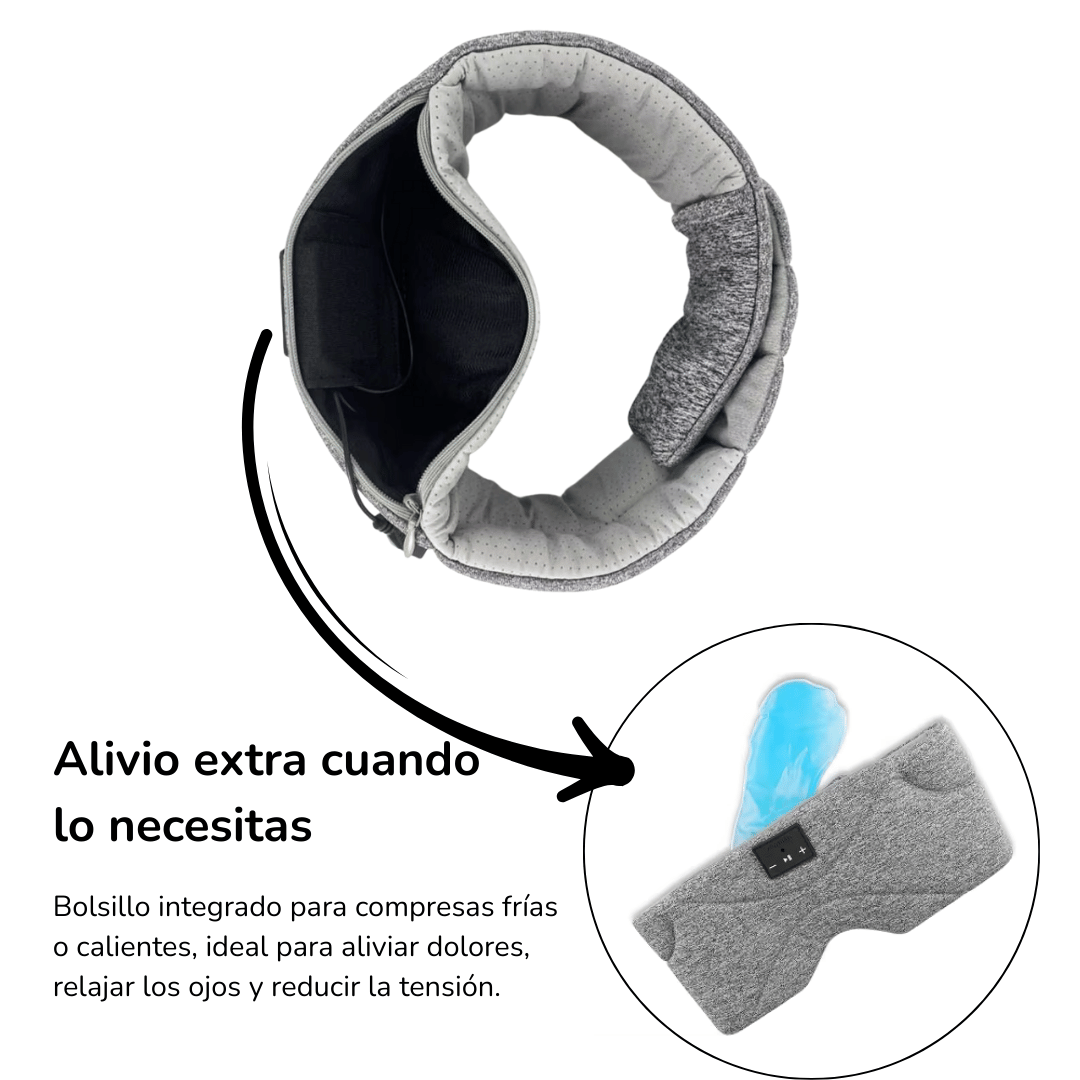 Sleesy Band Pro- Antifaz con Auriculares Extraplanos