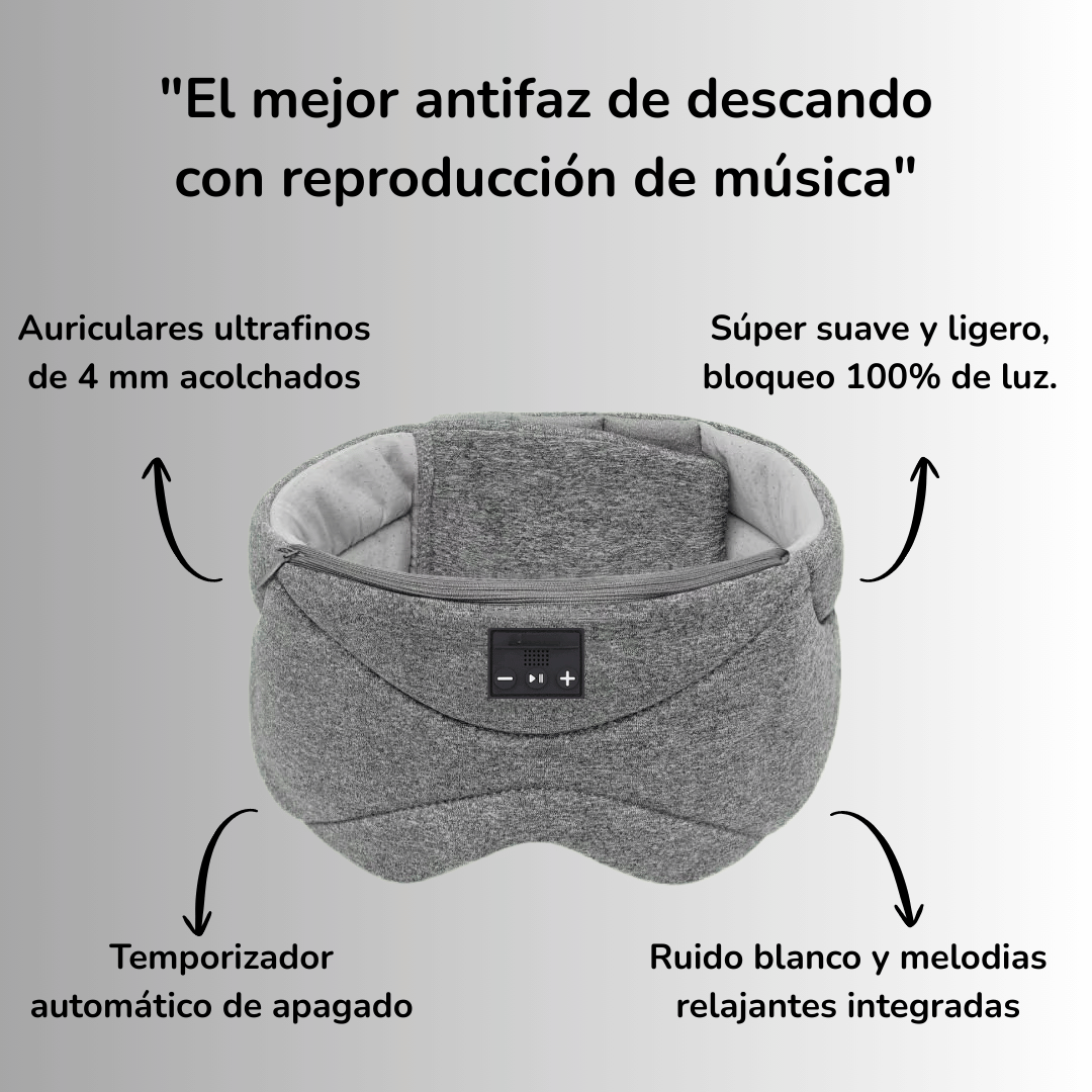 Sleesy Band Pro- Antifaz con Auriculares Extraplanos