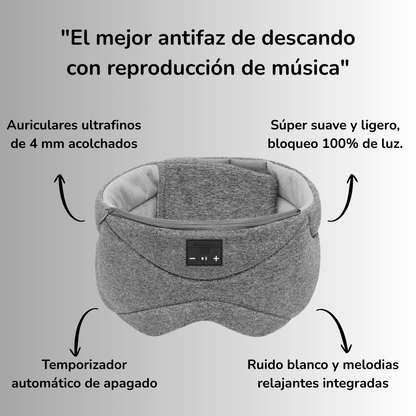 Sleesy Band Pro- Antifaz con Auriculares Extraplanos
